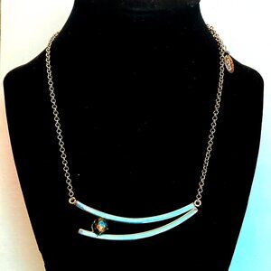 Beautiful Vintage Silver Designer Necklace with Brand on Necklace